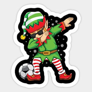 Dabbing elf Christmas Dabbing Elf soccer football costume christmas Sticker